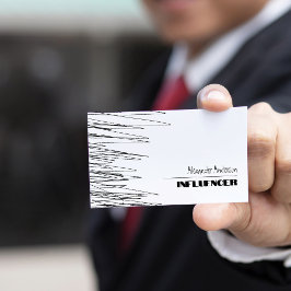 Tarjeta De Visita Código QR blanco y negro mínimo de diseño moderno