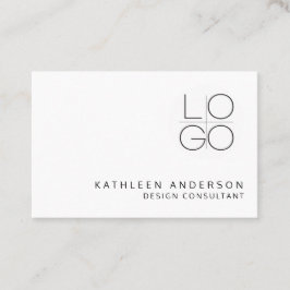 Tarjeta De Visita CÓDIGO QR blanco y negro profesional minimalista