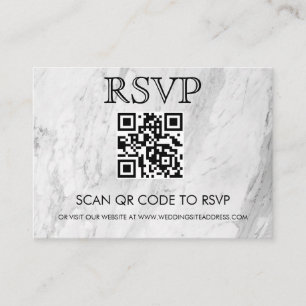 Tarjeta De Visita Código QR Boda RSVP Simple