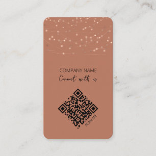 Tarjeta De Visita Código QR Boho Conectate Con Nosotros
