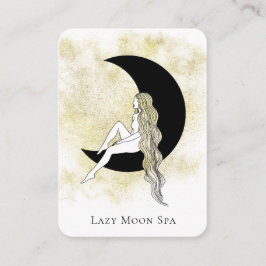 Tarjeta De Visita *~* Código QR Celestial GODDESS Mujer en la Luna