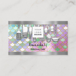 Tarjeta De Visita Código QR Chef personal Restaurante de cocina Merm