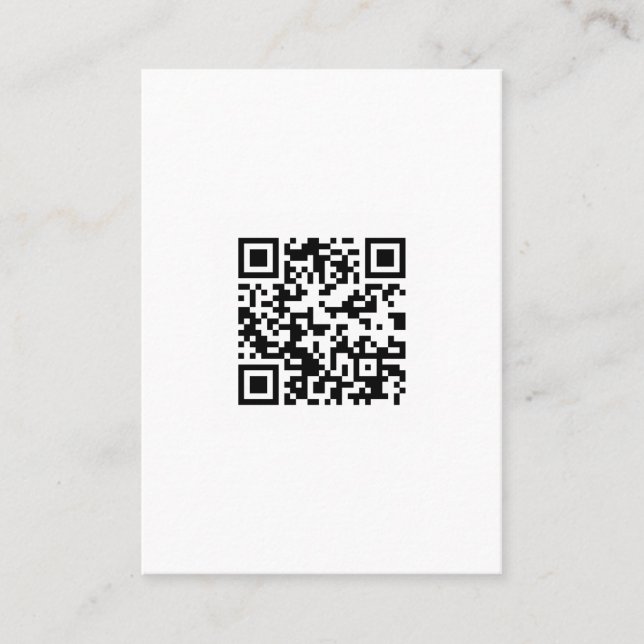 Tarjeta De Visita Código QR, código de respuesta rápida, blanco y ne (Anverso)