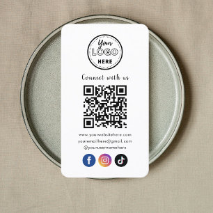 Tarjeta De Visita Código QR Conectado Con Nosotros En Instagram Tikt