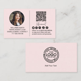 Tarjeta De Visita Código Qr Conectar Con Nosotros Logo Foto Negocio 