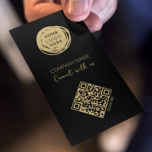 Tarjeta De Visita Código QR Conéctate Con Nosotros Redes Sociales