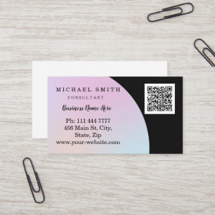 Tarjeta De Visita Código QR corporativo personalizado de la empresa 