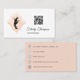 Tarjeta De Visita Código QR cósmico místico