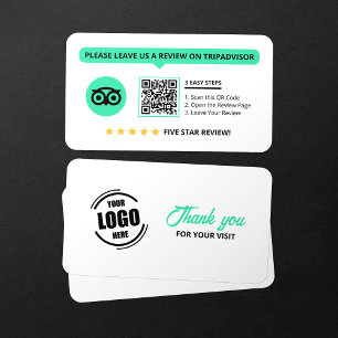 Tarjeta De Visita Código QR de 5 estrellas para calificar mi negocio