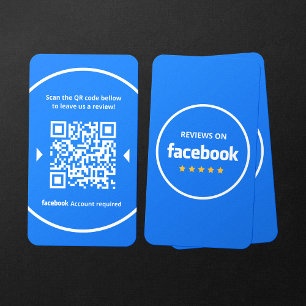 Tarjeta De Visita Código QR de 5 estrellas para reseñas de Facebook 