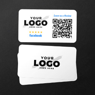 Tarjeta De Visita Código QR de 5 estrellas para reseñas de Facebook 