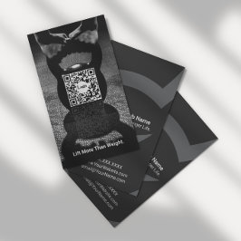 Tarjeta De Visita Código QR de acondicionamiento físico moderno con