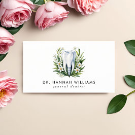 Tarjeta De Visita Código QR de acuarela ortodoncista moderna dentist