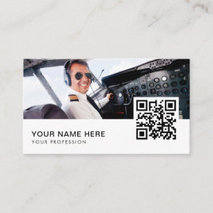 Tarjeta De Visita código QR de aerolínea privada