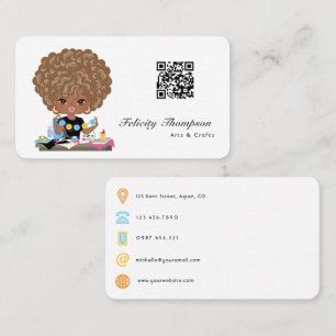 Tarjeta De Visita Código QR de Afro Crafter