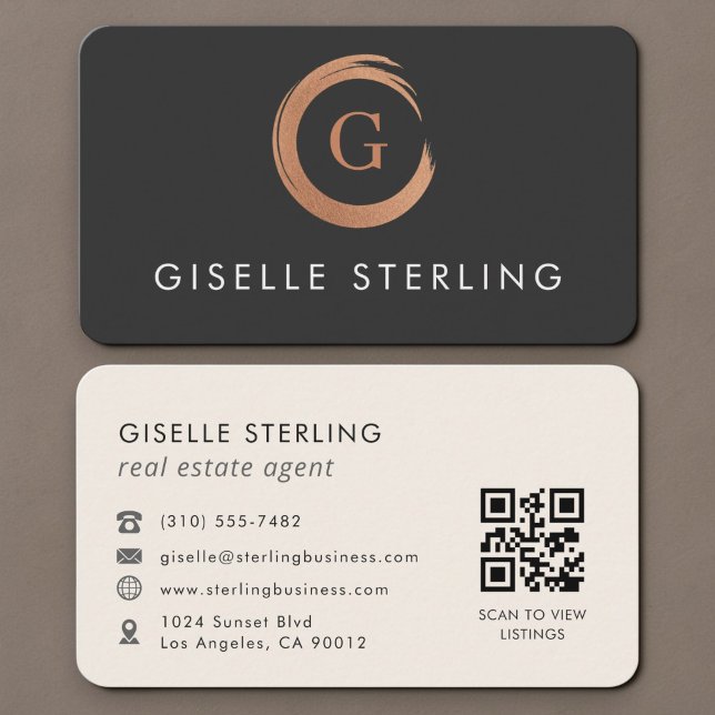 Tarjeta De Visita Código QR de Agente Inmobiliario  (Subido por el creador)