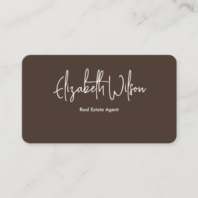 Tarjeta De Visita Código QR de agente inmobiliario monogramado elega (Anverso)