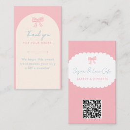 Tarjeta De Visita Código QR de agradecimiento de la panadería Coquet