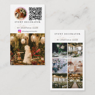 Tarjeta De Visita Código QR de alimentación de fotos de decorador de