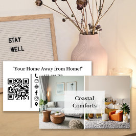 Tarjeta De Visita Código QR de alquiler de vacaciones de Guest House