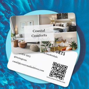 Tarjeta De Visita Código QR de alquiler de vacaciones de Guest House