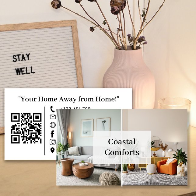 Tarjeta De Visita Código QR de alquiler de vacaciones de Guest House (Subido por el creador)