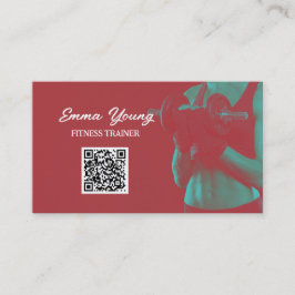 Tarjeta De Visita Código QR de aptitud personal del formador