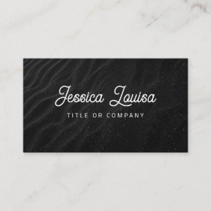 Tarjeta De Visita Código QR de arena oscura moderna