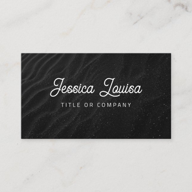 Tarjeta De Visita Código QR de arena oscura moderna (Anverso)