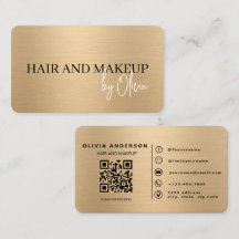 Código QR de artista de cabello y maquillaje de or