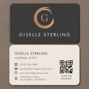 Tarjeta De Visita Código QR de Artista de Maquillaje