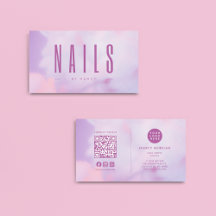 Código QR de artista de uñas y logotipo Holográfic