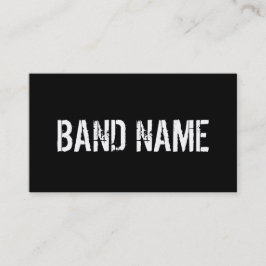 Tarjeta De Visita Código QR de banda blanca y negra moderna personal