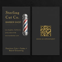 Código QR de Barbería Negro