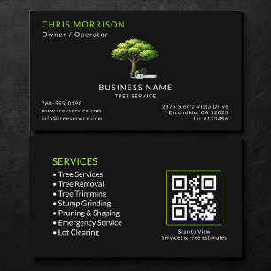 Tarjeta De Visita Código QR de Black Tree Services