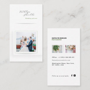 Tarjeta De Visita CÓDIGO QR de boda minimalista moderno profesional