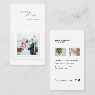 Tarjeta De Visita CÓDIGO QR de boda minimalista moderno profesional