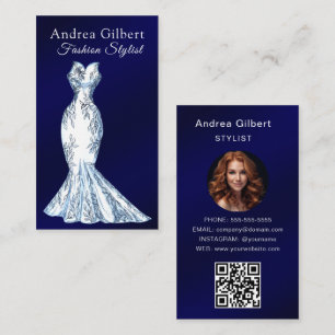 Tarjeta De Visita Código QR de Boutique de Moda Femenina con Estilo