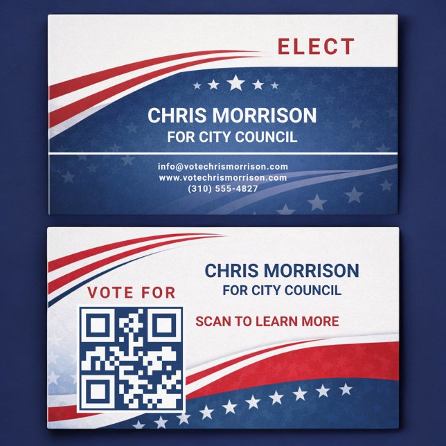 Tarjeta De Visita Código QR de Campaña Electoral (Subido por el creador)