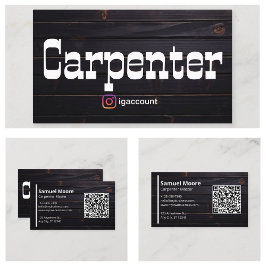 Tarjeta De Visita Código QR de Carpintero