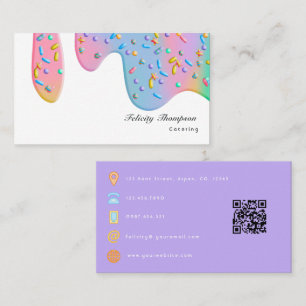 Tarjeta De Visita Código QR de catering de alimentos