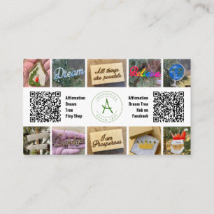 Tarjeta De Visita Código QR de Colaje de Fotos