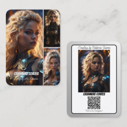 Tarjeta De Visita Código QR de Colaje de Fotos Coscard Fotos de Cosp