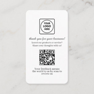 Tarjeta De Visita Código QR de comentarios de clientes   Enlace pers