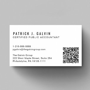 Tarjeta De Visita Código QR de Contador CPA