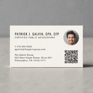Tarjeta De Visita Código QR de Contador CPA Foto