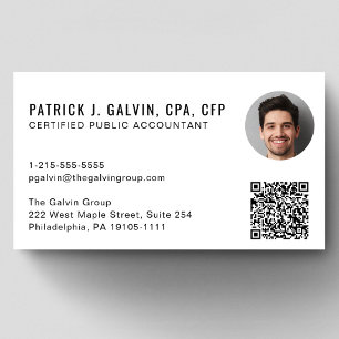 Tarjeta De Visita Código QR de Contador CPA Foto