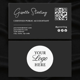 Tarjeta De Visita Código QR de Contador de Impuestos CPA Script