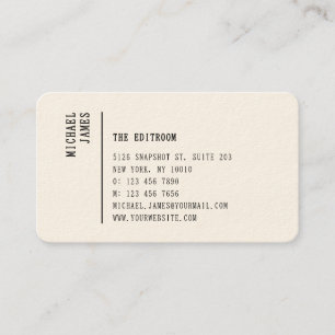 Tarjeta De Visita Código QR de Crema Minimalista Moderna Simple