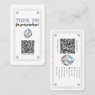 Tarjeta De Visita Código QR de Cristal Iridescente Moonstone para Re